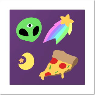 Pastel Space Pizza Posters and Art